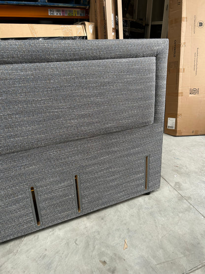 Vispring Viola Full Depth Upholstered Headboard Super King Size Boucle Sodalite