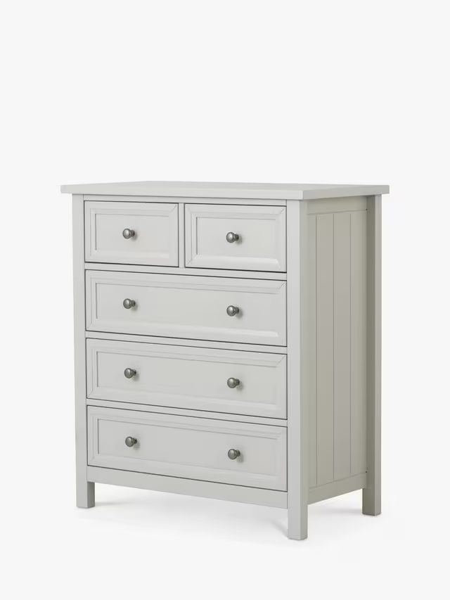 Julian Bowen Maine 5 Drawer Chest, Grey