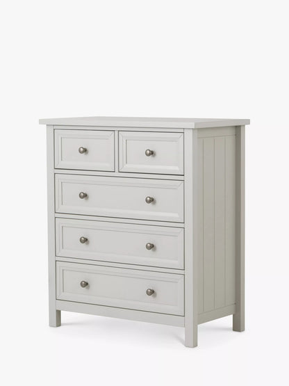 Julian Bowen Maine 5 Drawer Chest Grey