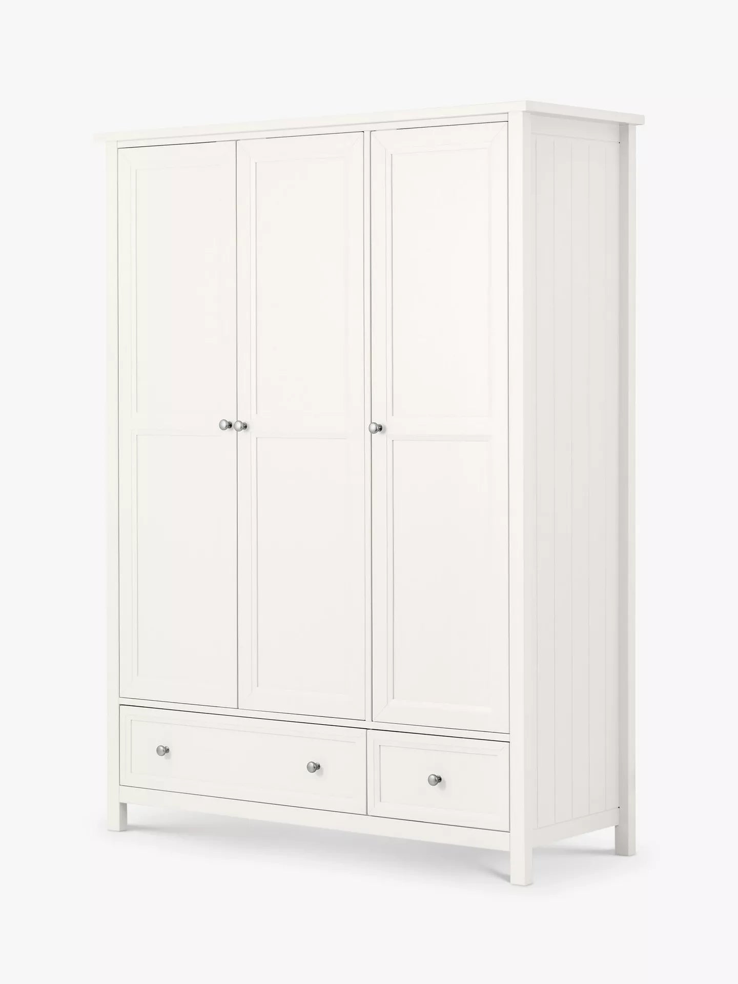 Julian Bowen Maine Triple Wardrobe with 2 Drawers Cream