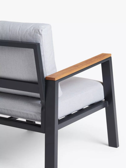 John Lewis Platform 4-Seater Garden Lounging Set, Grey