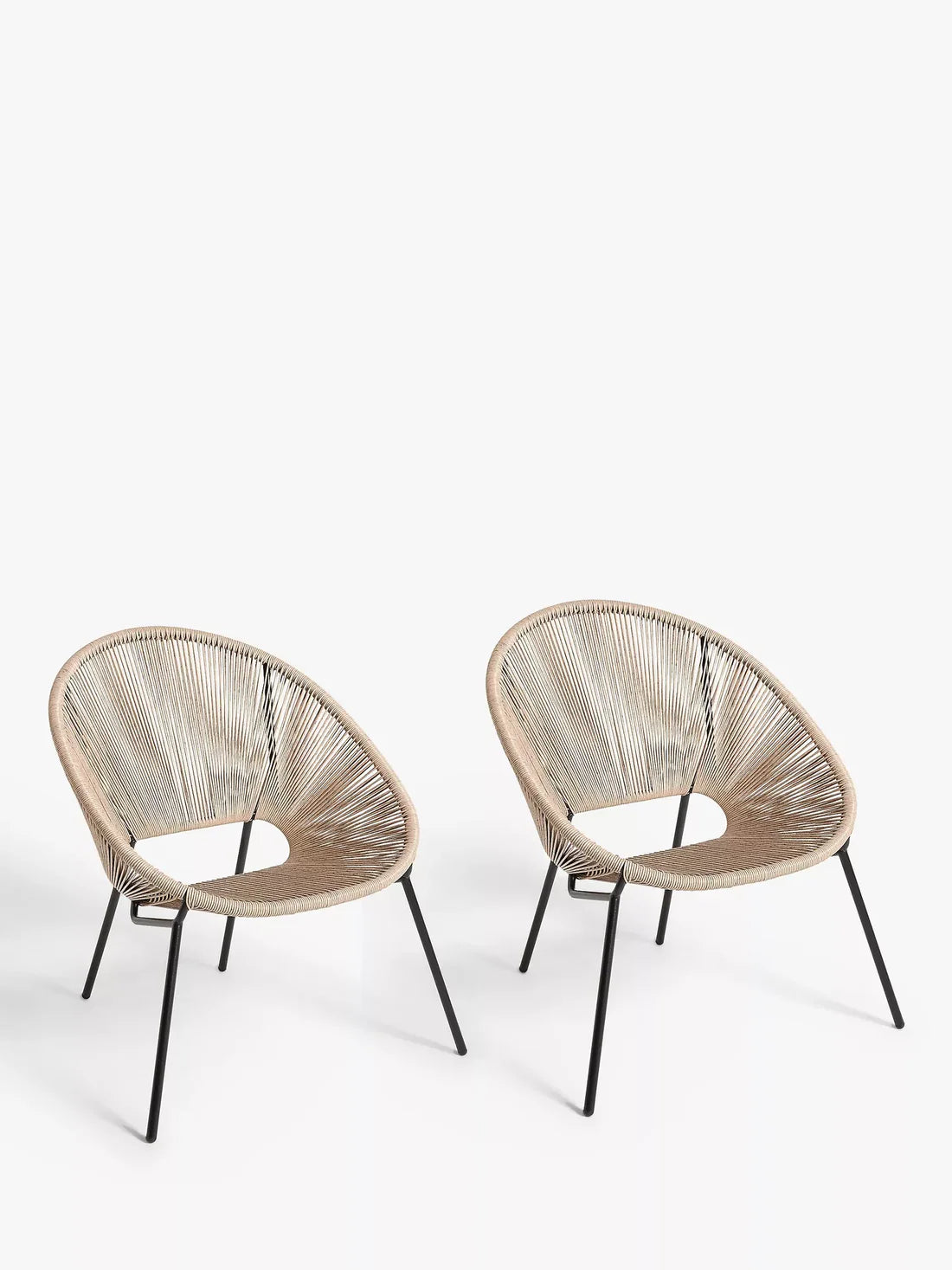 John Lewis Salsa Garden Chair, Set of 2, Natural