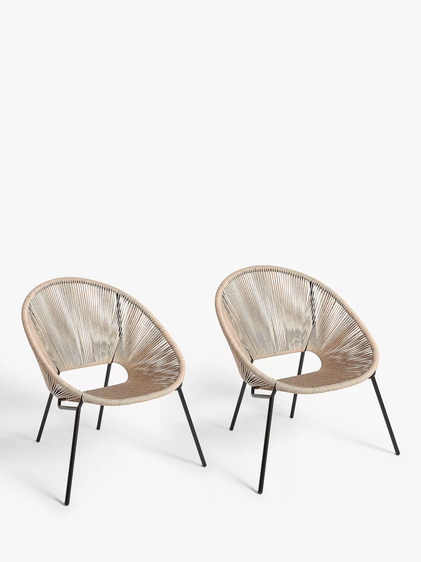 John Lewis Salsa Garden Chair, Set of 2, Natural