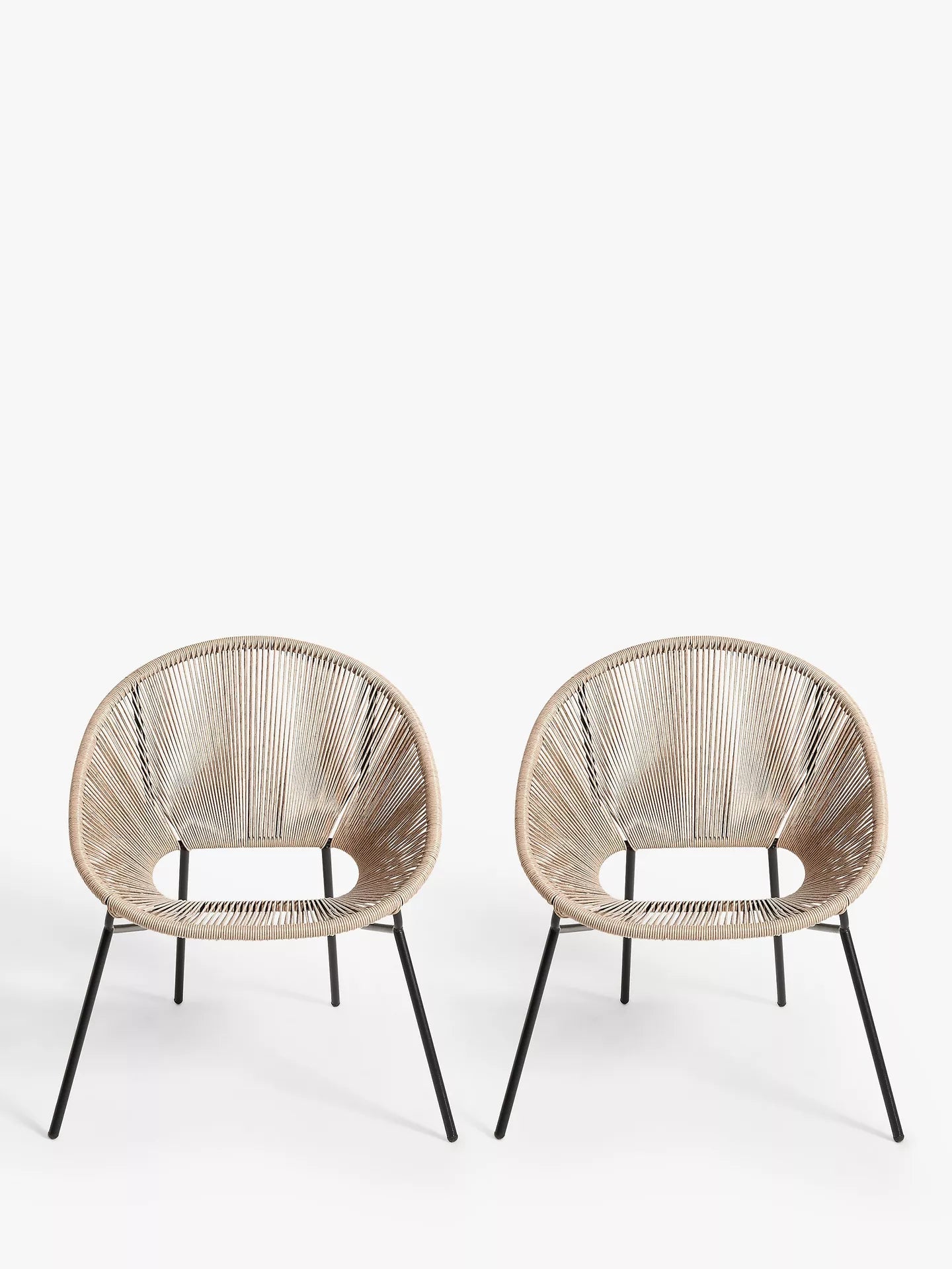 John Lewis Salsa Garden Chair, Set of 2, Natural