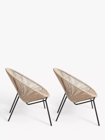 John Lewis Salsa Garden Chair, Set of 2, Natural