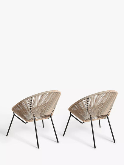 John Lewis Salsa Garden Chair, Set of 2, Natural