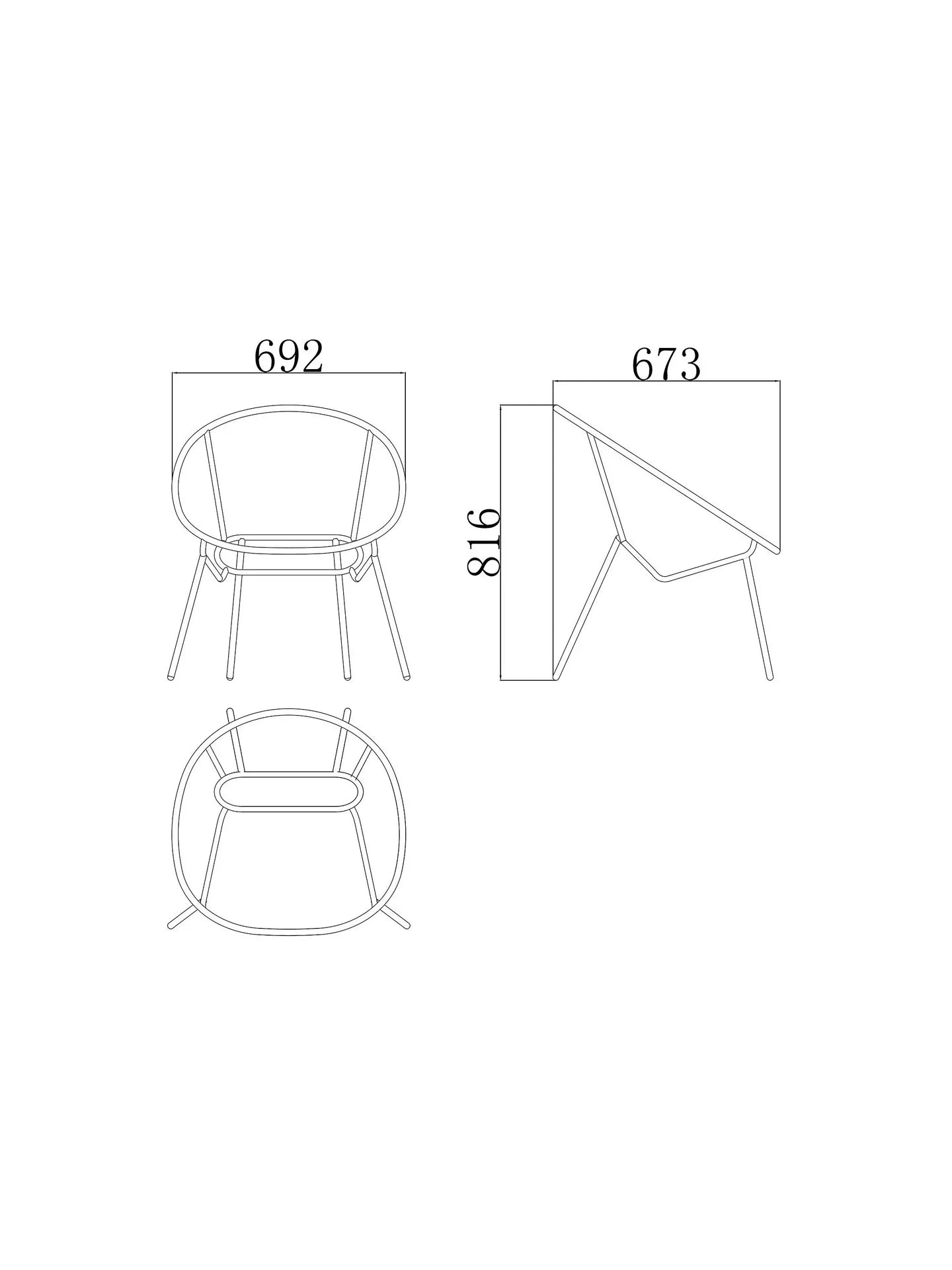 John Lewis Salsa Garden Chair, Set of 2, Natural