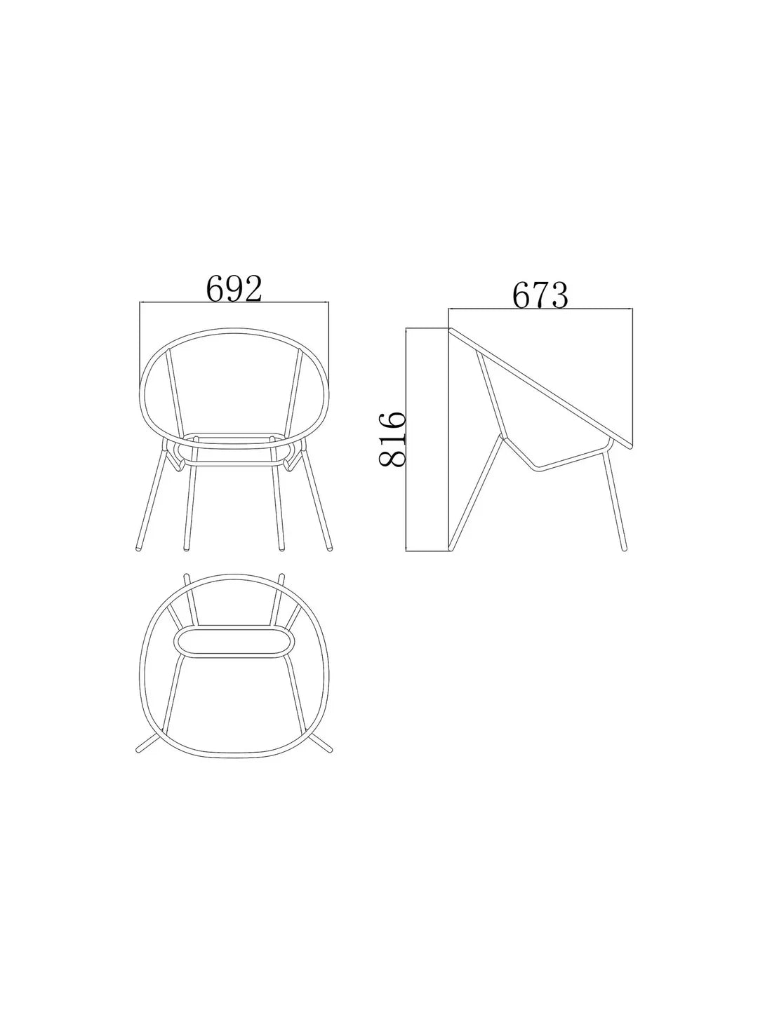 John Lewis Salsa Garden Chair, Set of 2, Natural