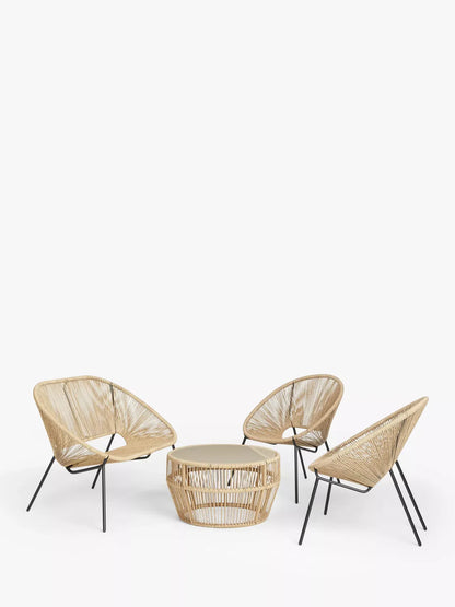John Lewis Salsa Garden Chair, Set of 2, Natural