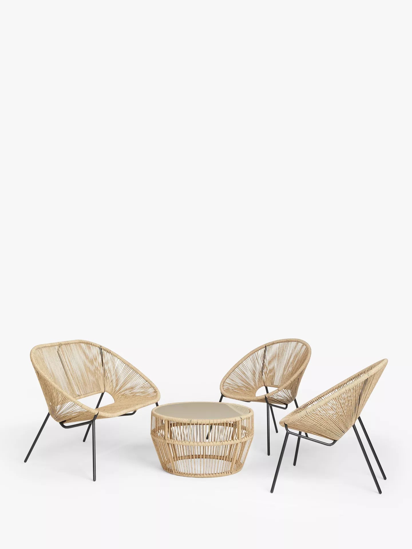 John Lewis Salsa Garden Chair, Set of 2, Natural