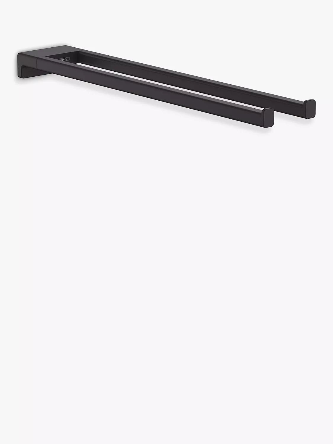 Hansgrohe AddStoris Wall-Mounted Twin Towel Rail, Matt Black