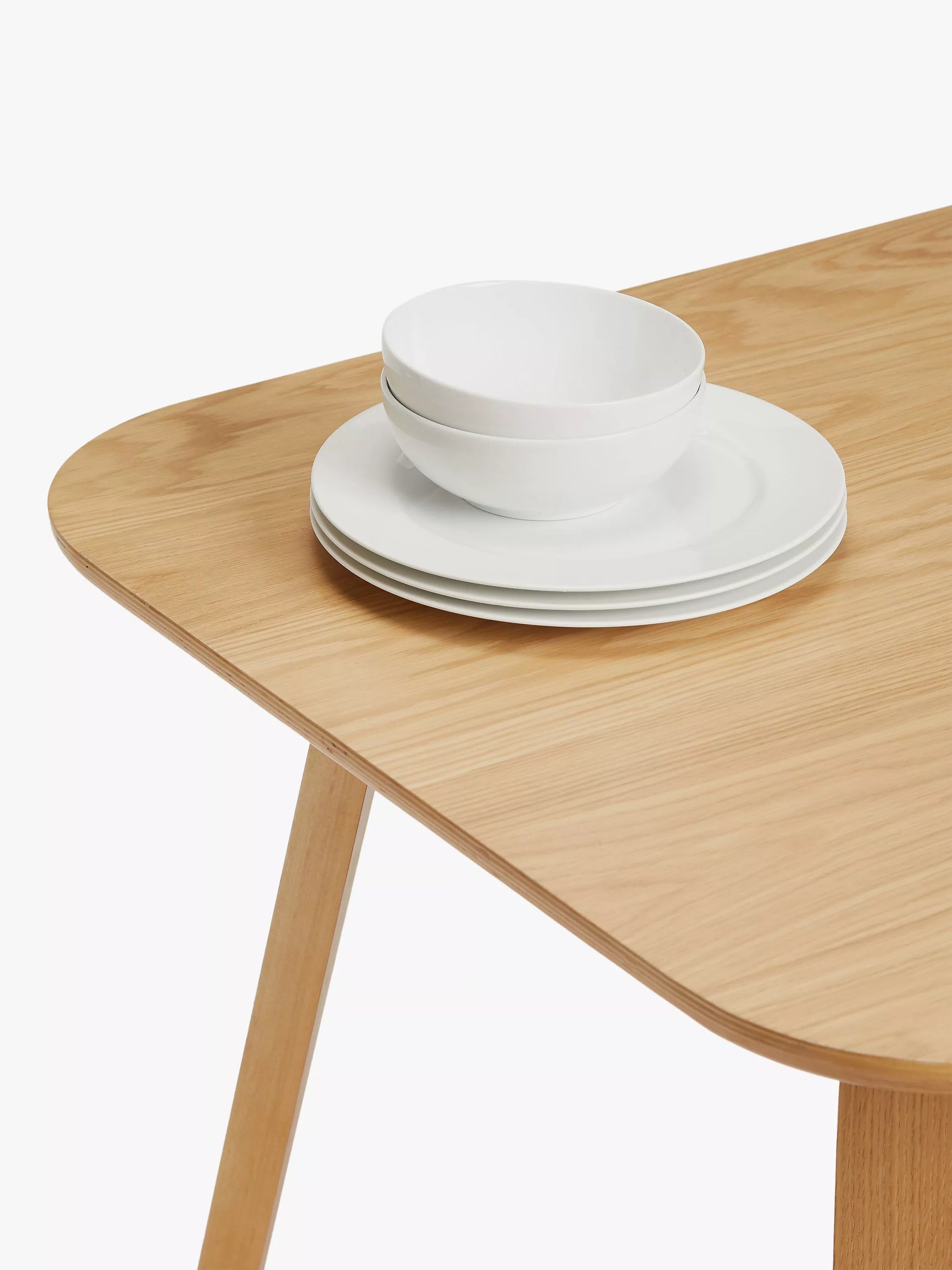 John Lewis Anton 4 Seater Dining Table and 2 Benches Oak