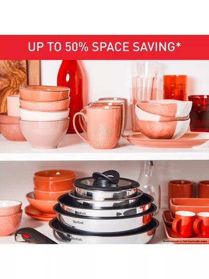 Tefal Ingenio Emotion Stainless Steel Pans, Lids & Utensils Set, 22 Piece