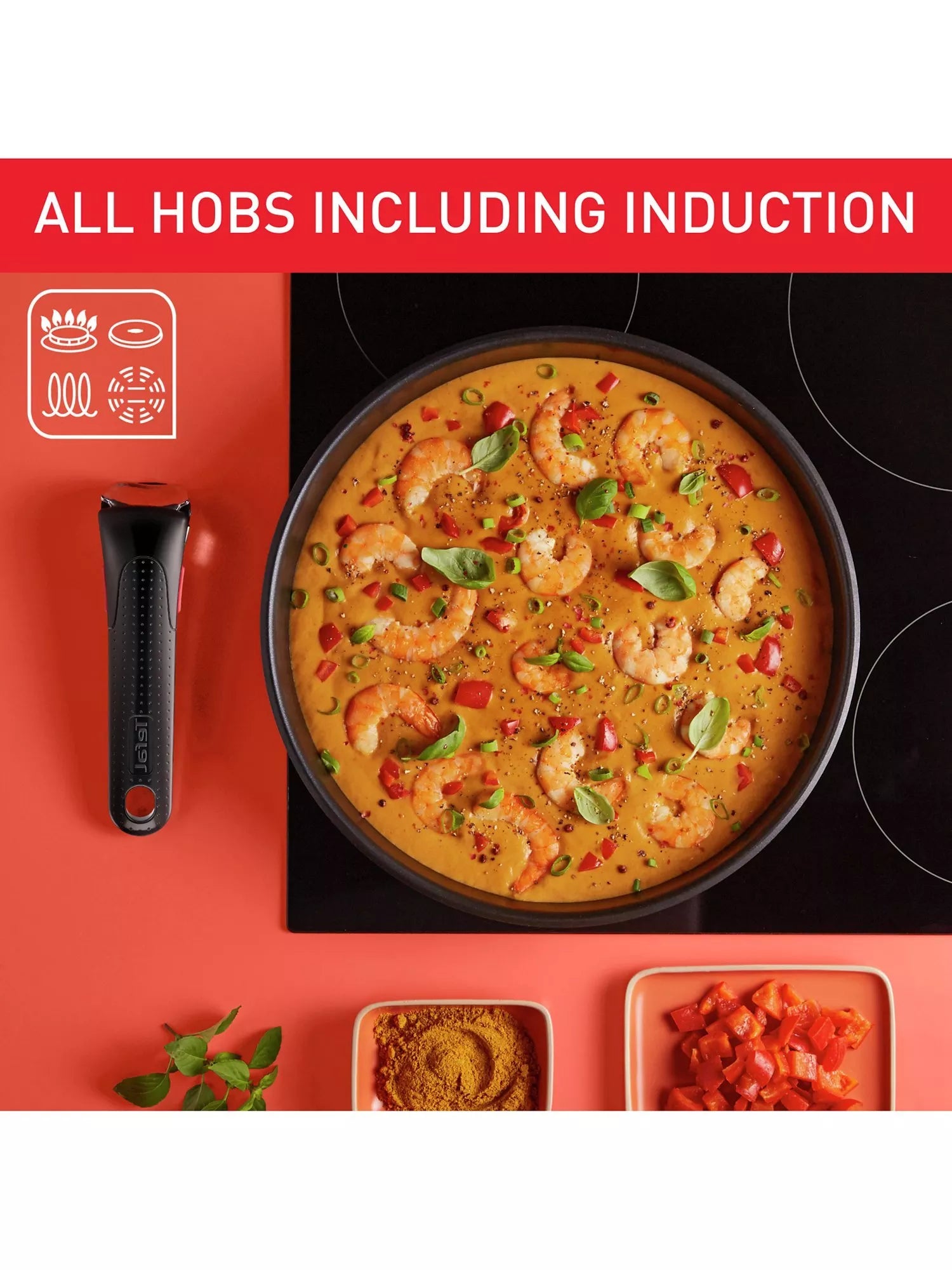 Tefal Ingenio Emotion Stainless Steel Pans, Lids & Utensils Set, 22 Piece