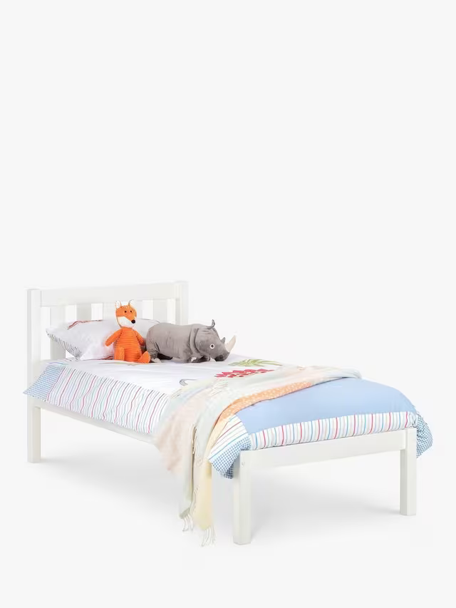 Julian Bowen Lauren Pine Wood Bedframe, Single, Surf White