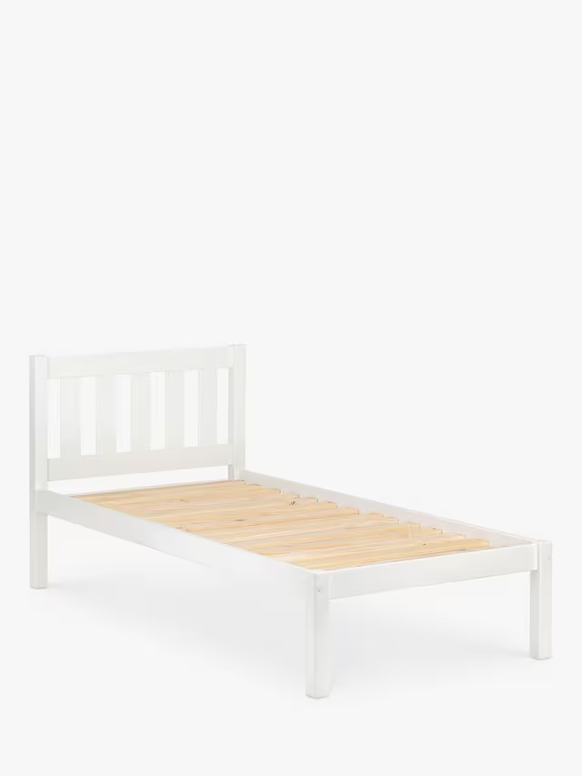 Julian Bowen Lauren Pine Wood Bedframe, Single, Surf White