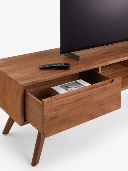 John Lewis Cara 2 Drawer Media Unit, American Black Walnut