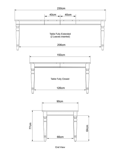 John Lewis Foxmoor 6-8 Seater Extending Dining Table, FSC-Certified (Acacia Wood)