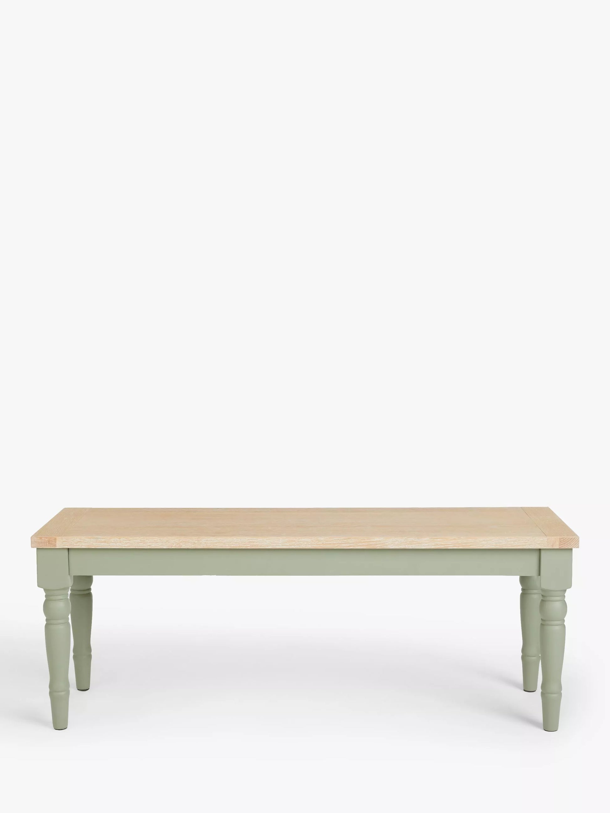 John Lewis 2 Seater Dining Bench Foxmoor Oak & Sage Green