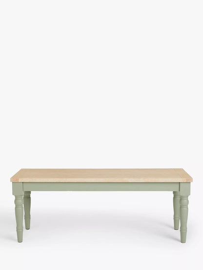 John Lewis 2 Seater Dining Bench Foxmoor Oak & Sage Green