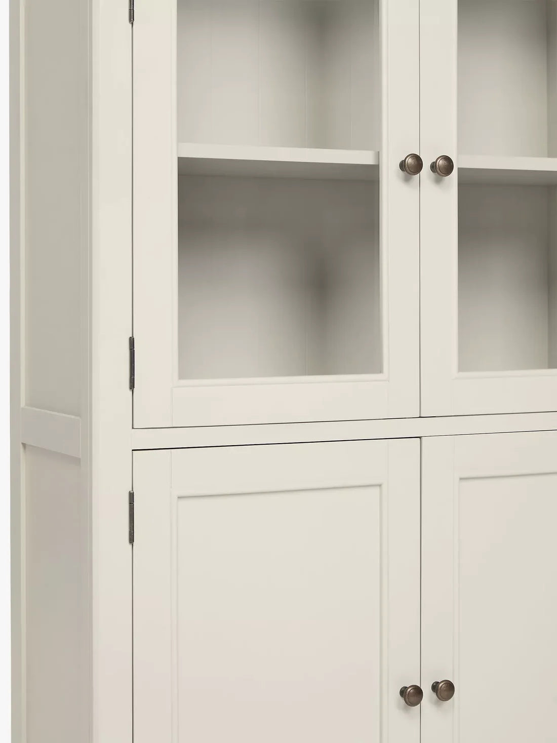 John Lewis Foxmoor Display Cabinet Oak & Cream