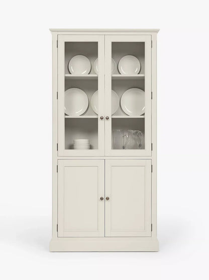 John Lewis Foxmoor Display Cabinet Oak & Cream