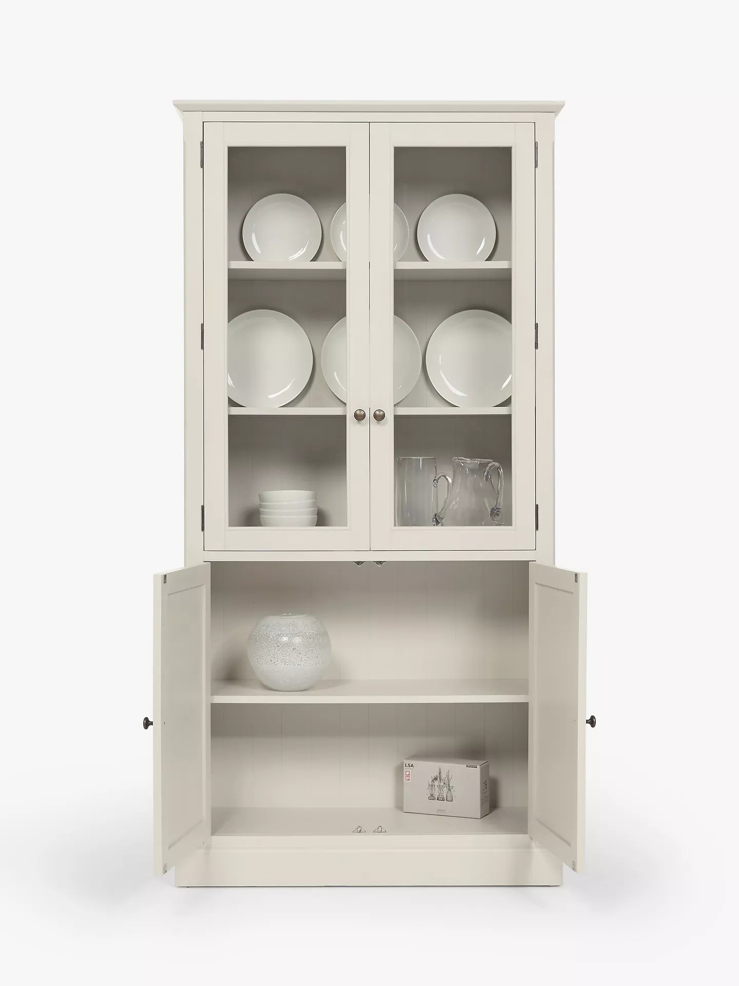 John Lewis Foxmoor Display Cabinet, FSC-Certified, Oak & Cream