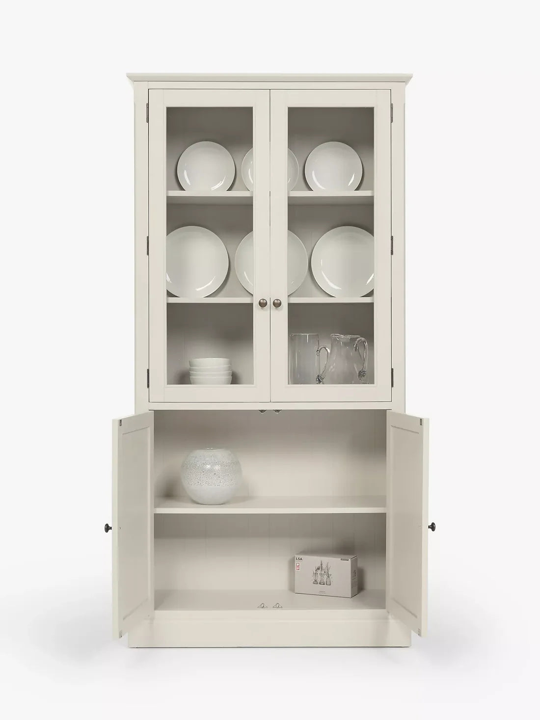 John Lewis Foxmoor Display Cabinet Oak & Cream