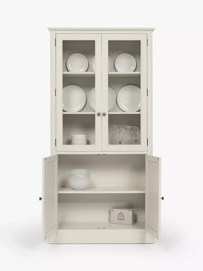 John Lewis Foxmoor Display Cabinet Oak & Cream