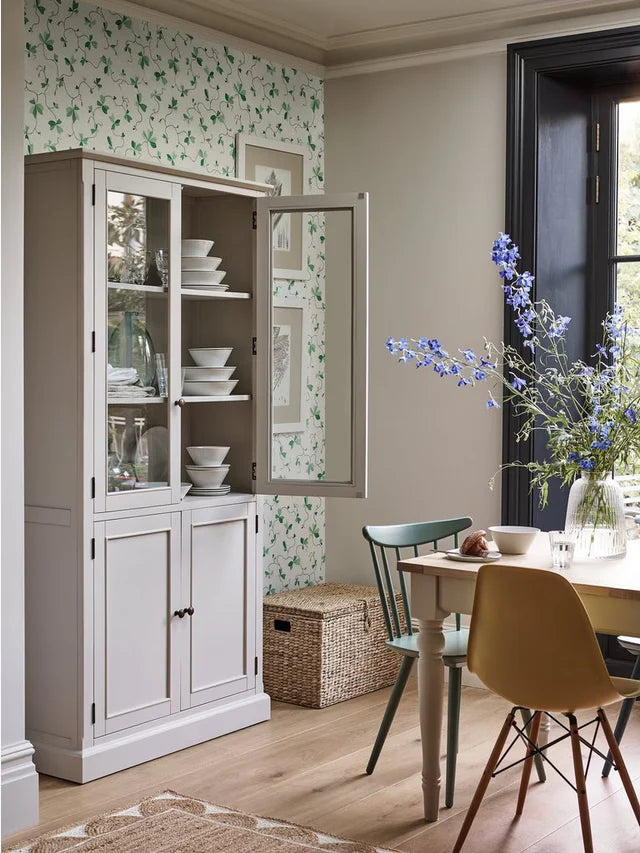 John Lewis Foxmoor Display Cabinet Oak & Cream