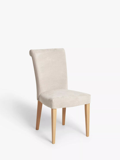 John Lewis Evelyn Dining Chair, Brushed Tweed Natural, FSC-Certified (Beech Wood)