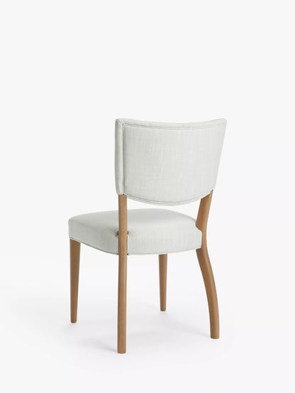 John Lewis Parisian Relaxed Linen Dining Chair, FSC-Certified (Beech Wood)