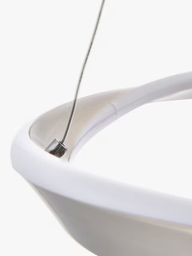 John Lewis Wrap LED Hoop Ceiling Light, Brushed Aluminium