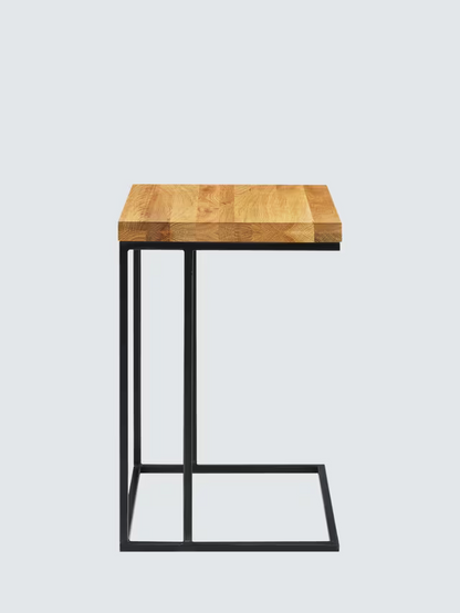 John Lewis Calia Wide Sofa Side Table, Solid Oak