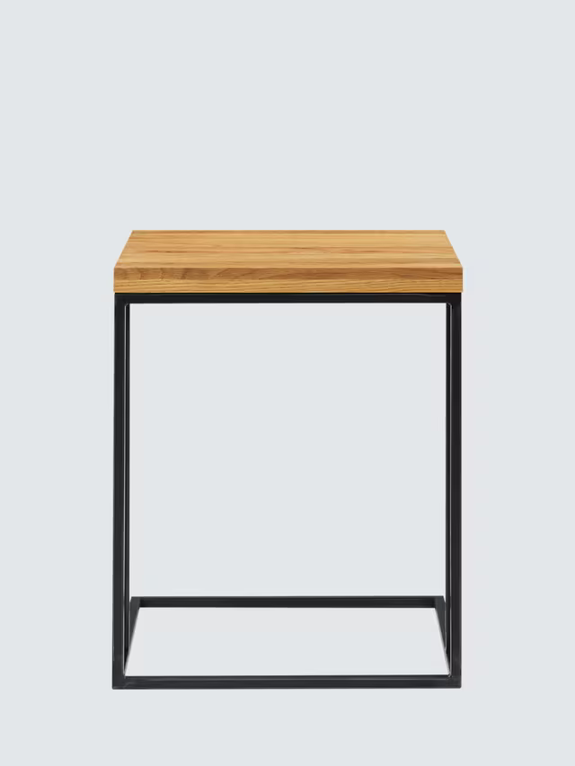 John Lewis Calia Wide Sofa Side Table, Solid Oak