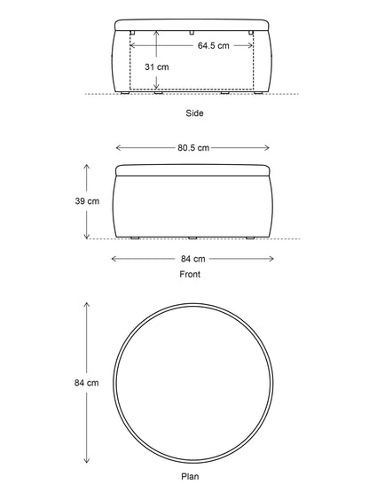 Swyft Model 01 Storage Ottoman, Boucle Ivory
