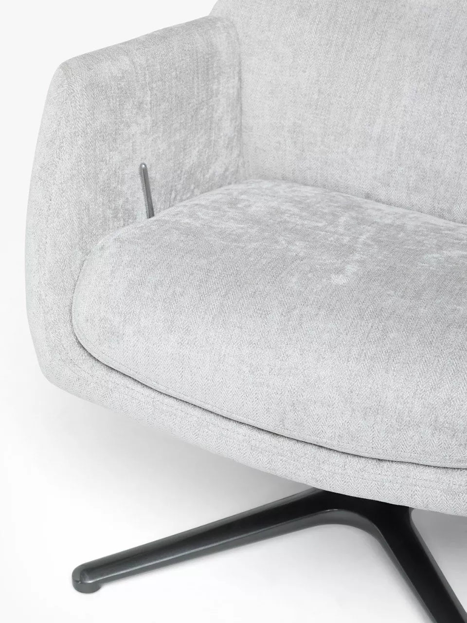 John Lewis Ease Recliner Armchair and Footstool, Soft Weave Grey
