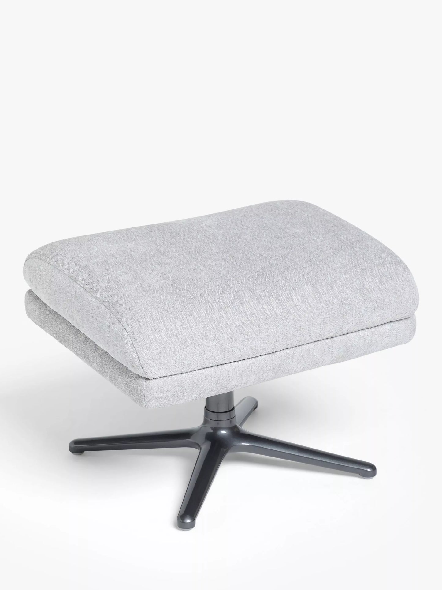 John Lewis Ease Recliner Armchair and Footstool, Soft Weave Grey