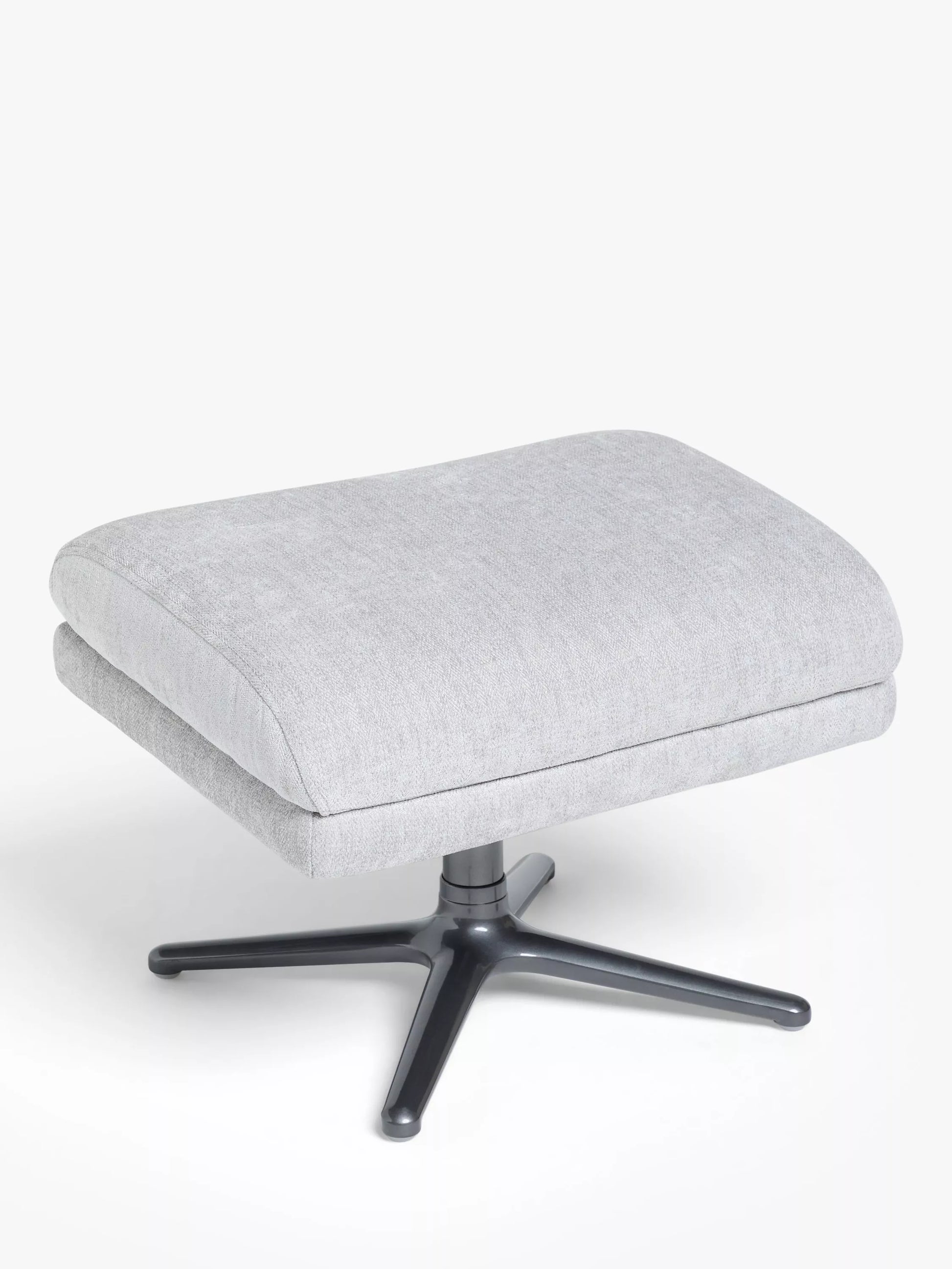 John Lewis Ease Recliner Armchair and Footstool, Soft Weave Grey