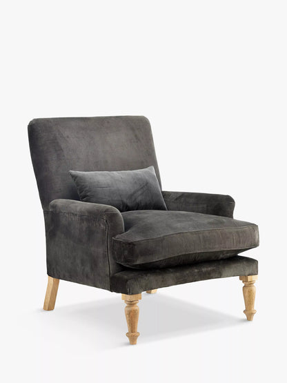 Nkuku Nalla Velvet Armchair  Moss Green