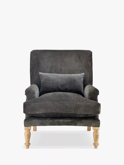 Nkuku Nalla Velvet Armchair  Moss Green