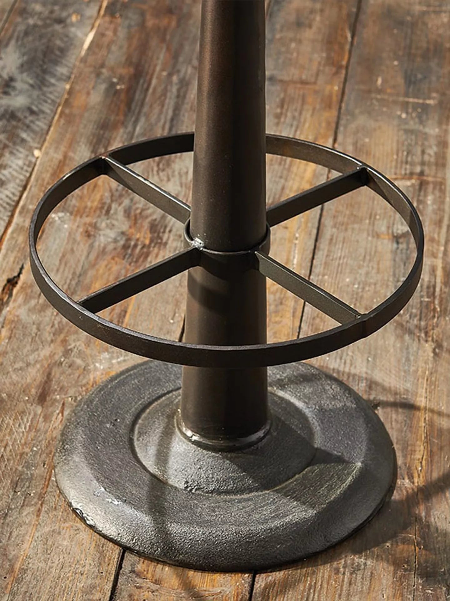 nkuku Narwana Leather Round Stool, Aged Tan