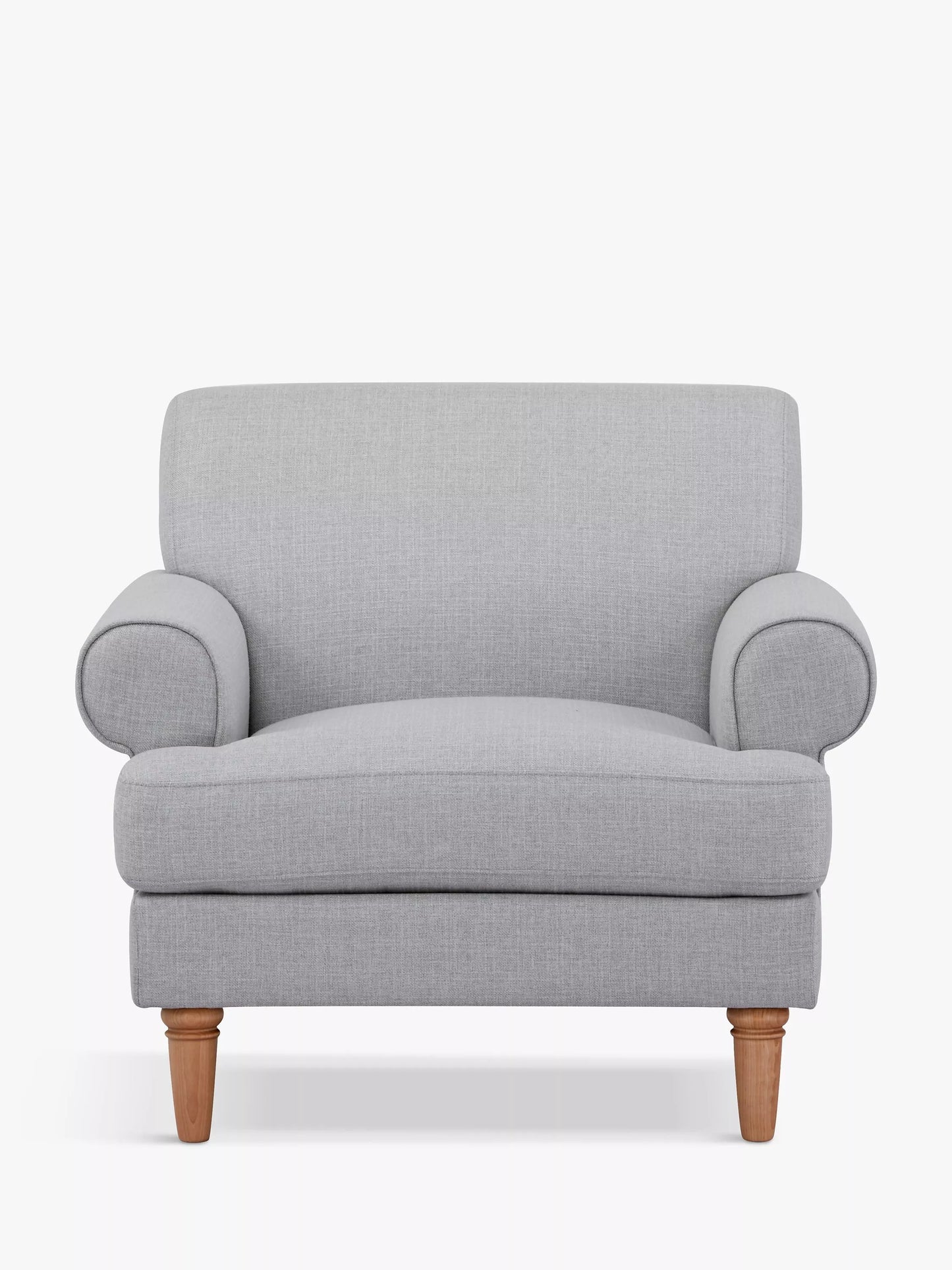 John Lewis Scroll II Armchair, Light Leg, Grey