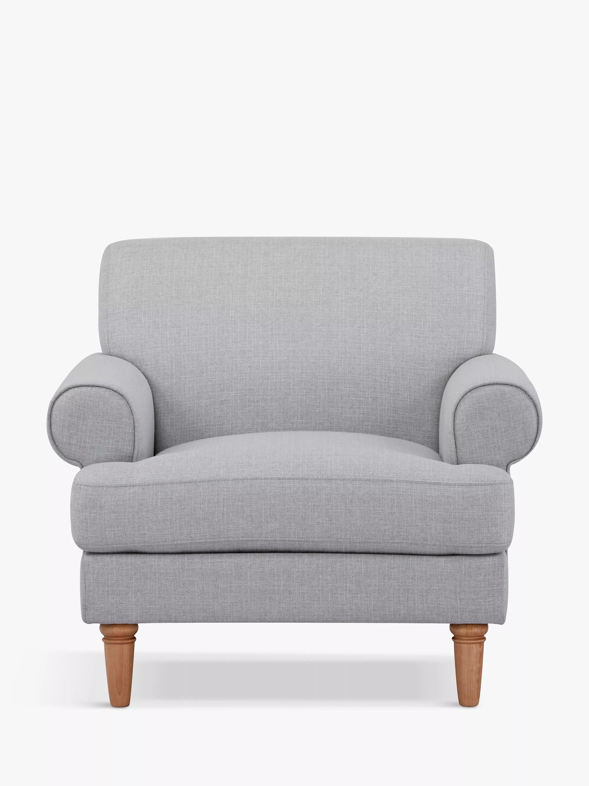 John Lewis Scroll II Armchair, Light Leg, Grey