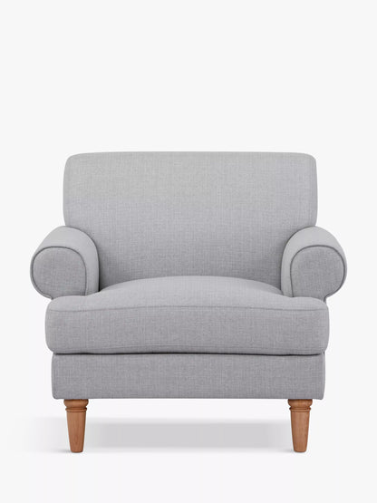 John Lewis Scroll II Armchair, Light Leg, Grey