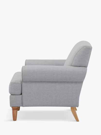 John Lewis Scroll II Armchair, Light Leg, Grey
