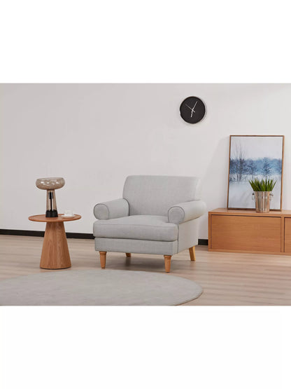 John Lewis Scroll II Armchair, Light Leg, Grey