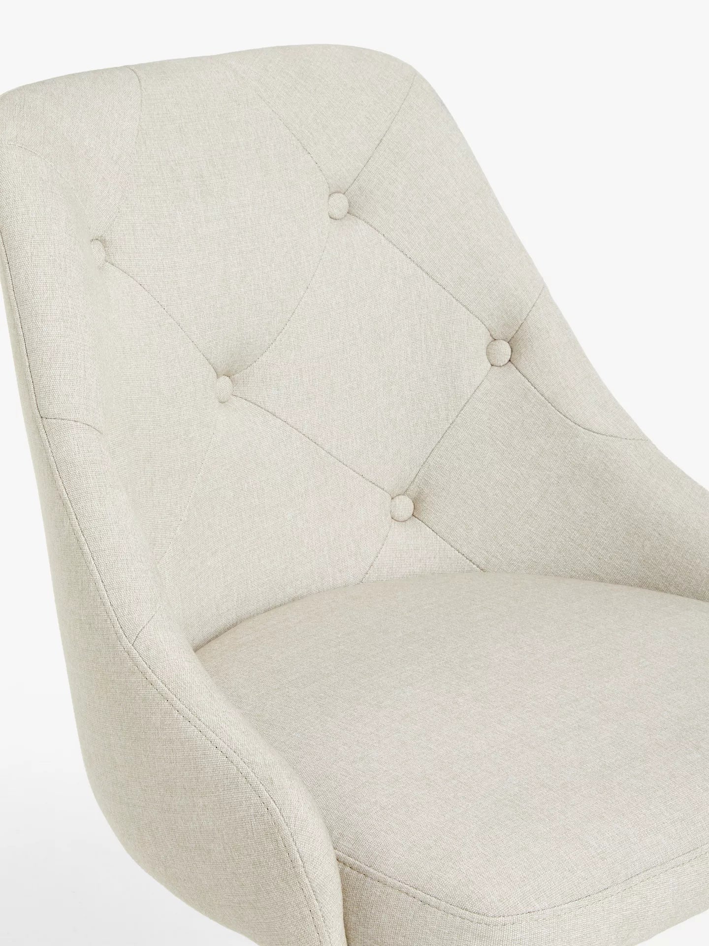 John Lewis Tilly Button Back Office Chair, Natural