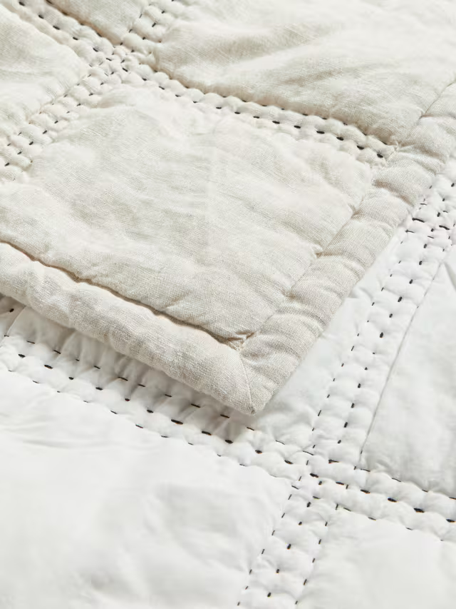 John Lewis Linen Blend Quilt, Natural