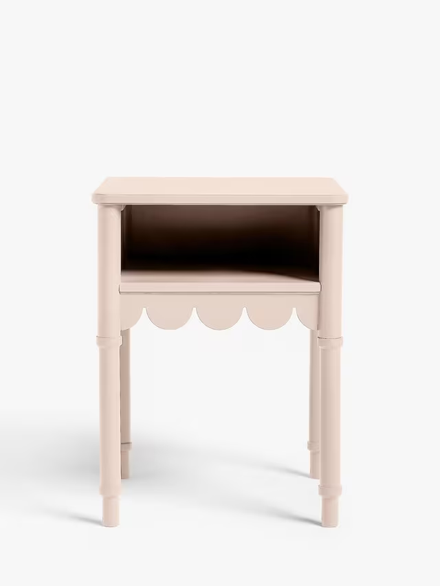 John Lewis Hem Bedside Table Blush Pink